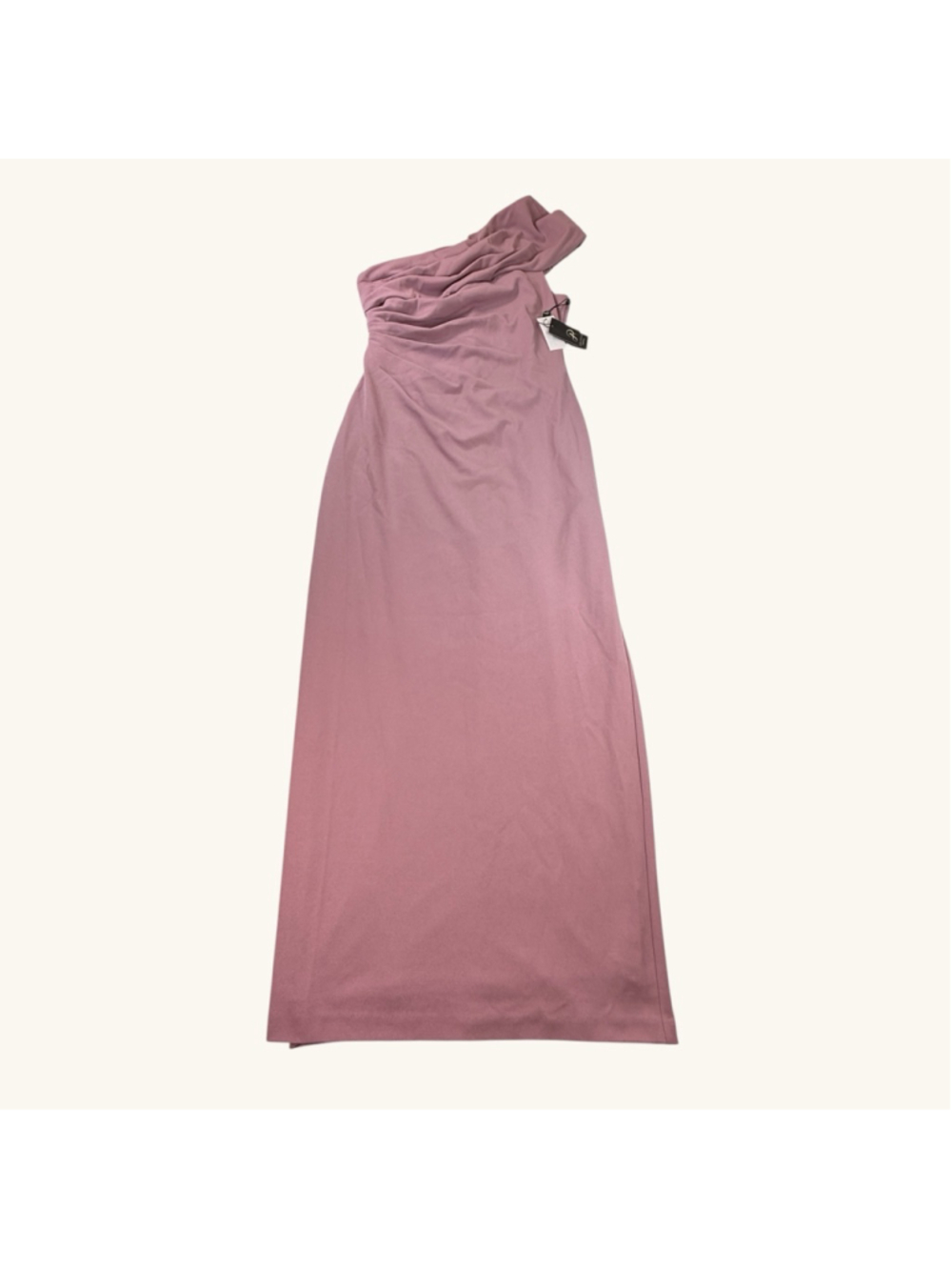 NWT Adrianna Papell Dusty Rose One Shoulder Formal Gown Size 14 Maxi Dress